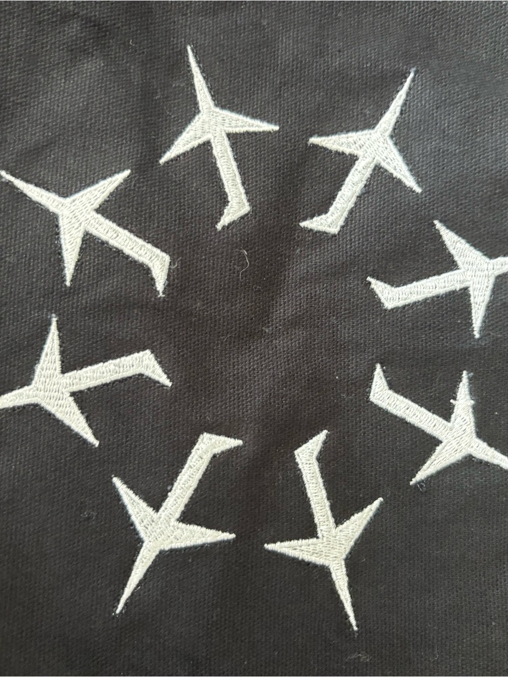 FEED Black Canvas Tote with Airplane Circle Graphic - Picture 4 of 7